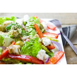 Ensalada de queso de cabra